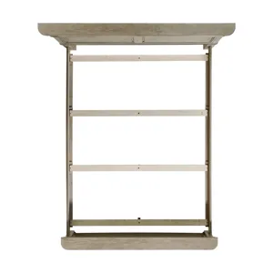 Whit-Ash Queen Panel Bed in Light Grey