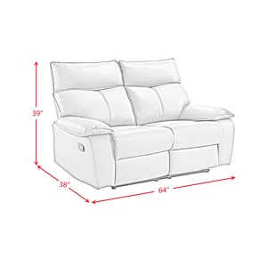 Wildcat Motion Loveseat in Aviarah Silver
