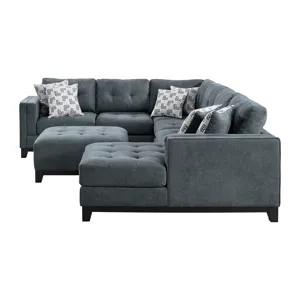 Wyatt Ottoman in Kymberly Navy