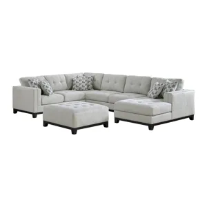 Wyatt Ottoman in Kymberly Stone