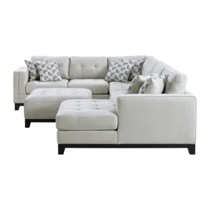Wyatt Ottoman in Kymberly Stone