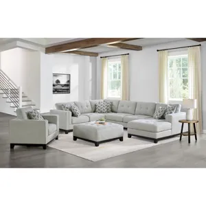 Wyatt Ottoman in Kymberly Stone