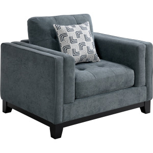 Wyatt Chair in Kymberly Navy with 1 Pillow