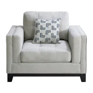 Wyatt Chair in Kymberly Stone with 1 Pillow