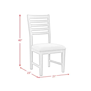Zig Ladder Back Side Chair Grey