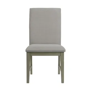 Zig Side Chair W/ Fabric Ladder Back Grey