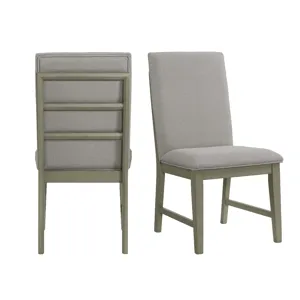 Zig Side Chair W/ Fabric Ladder Back Grey