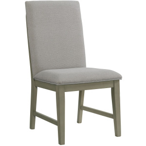 Zig Side Chair W/ Fabric Ladder Back Grey