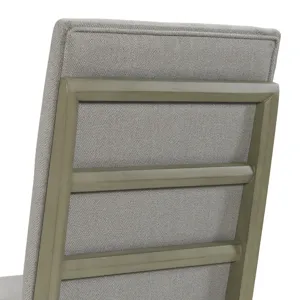 Zig Side Chair W/ Fabric Ladder Back Grey