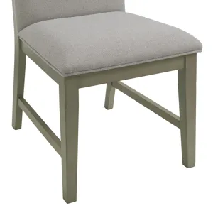 Zig Side Chair W/ Fabric Ladder Back Grey