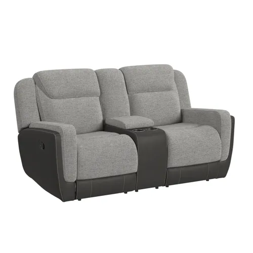 Hornet Motion Loveseat w/Console - Rancho Grey
