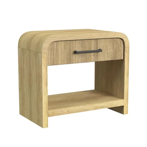 Ridgemont End Table with USB in Natural