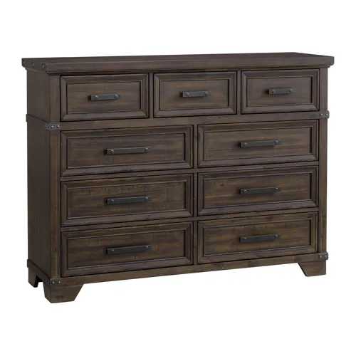 Colorado City 9-Drawer Dresser - Charcoal