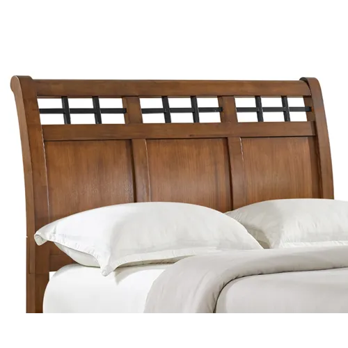 Gage Sleigh Storage Headboard - Chestnut