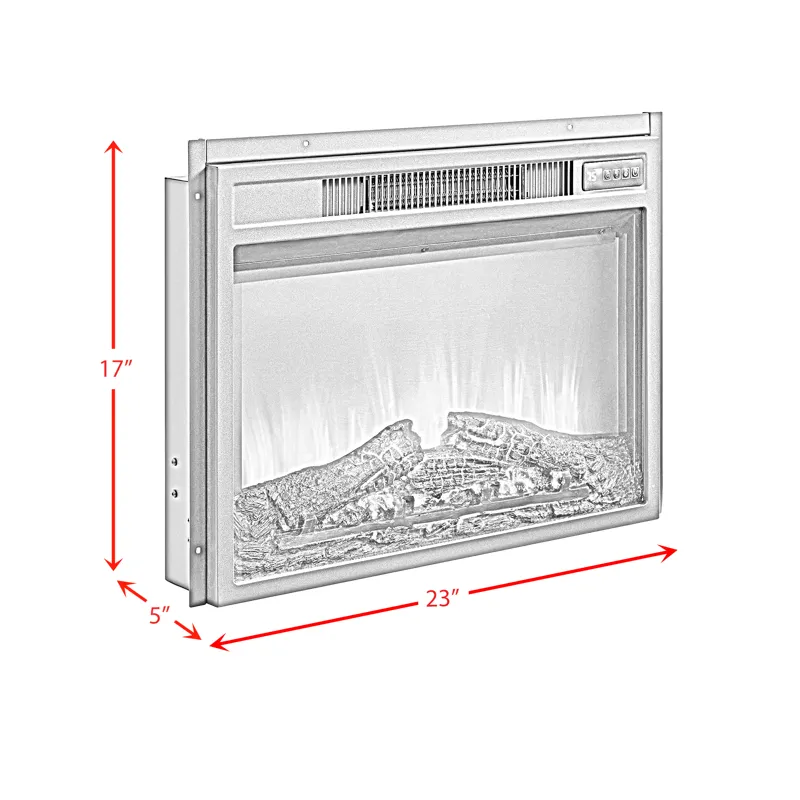 Park Ridge KIT - 71\'\' TV Console with Fireplace Insert in Charcoal
