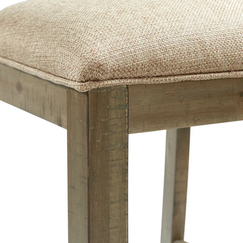 Stone 30\" Bar Scroll Back Stool w/Fabric Seat Grey (2 Per Carton)