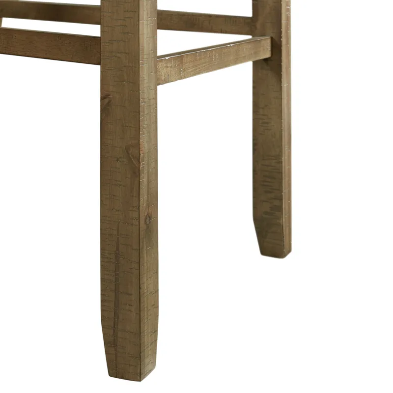 Stone 30\" Bar Slat Back Stool w/Fabric Seat Grey (2 Per Carton)