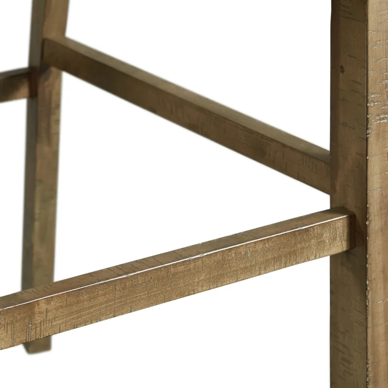 Stone 30\" Bar Slat Back Stool w/Fabric Seat Grey (2 Per Carton)