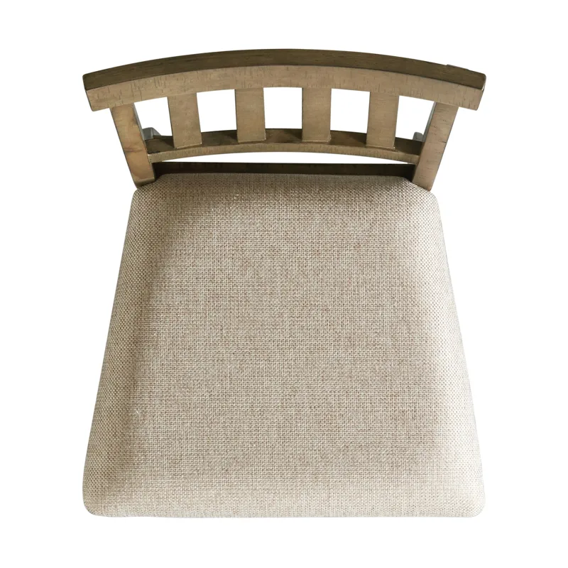 Stone 30\" Bar Slat Back Stool w/Fabric Seat Grey (2 Per Carton)