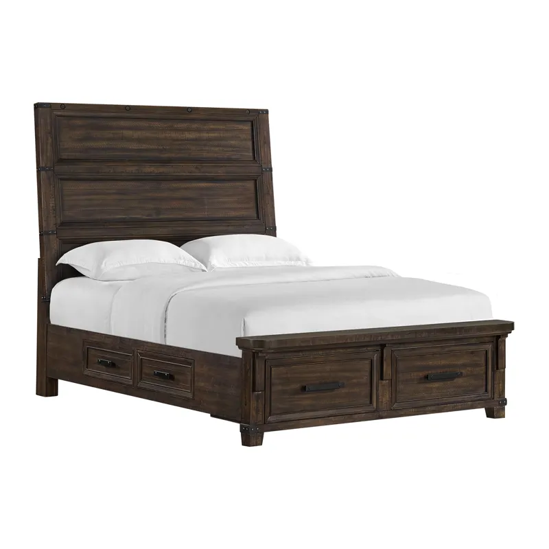 Colorado City King Storage Bed in Charcoal