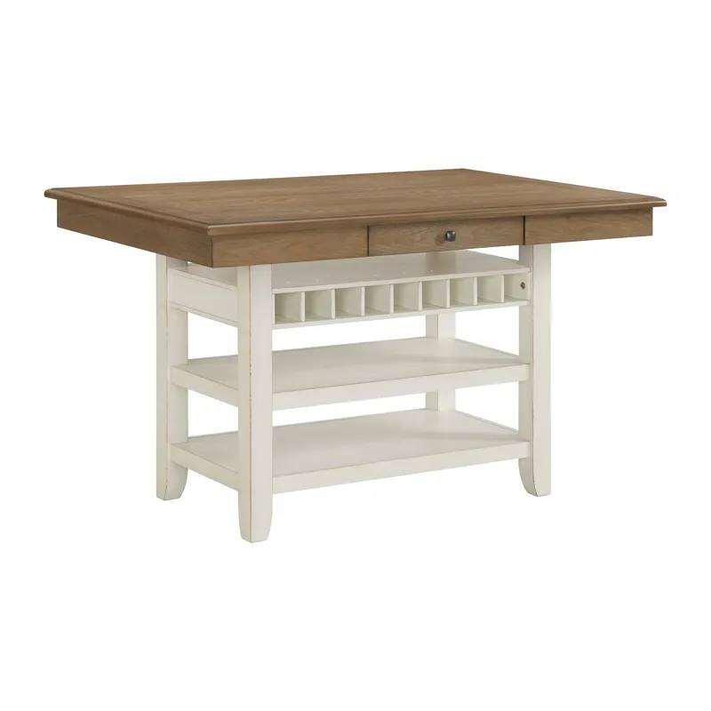 Bellevue 5 PC Counter Dining Set in Walnut and Antique White