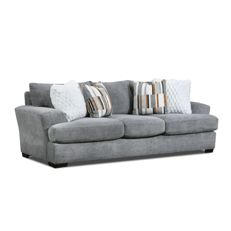 John Sofa in Phantom Metal with 4 Pillows