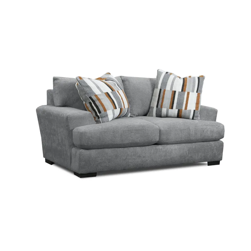 John Loveseat in Phantom Metal with 2 Pillows