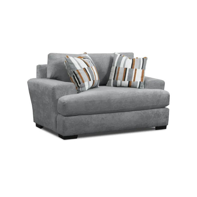 John Large Chair in Phantom Metal with 2 Pillows