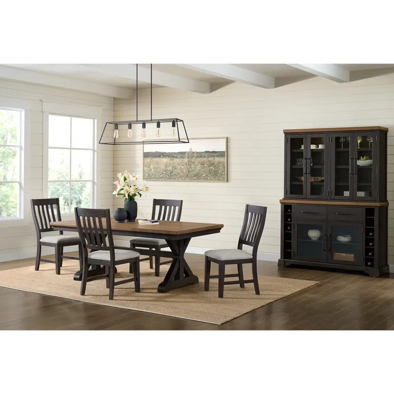 Montrose 5 PC Dining Set in Espresso and Brown