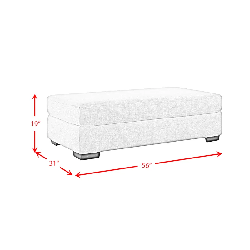 9010 Fentasy Silver 9010 Ottoman in Fentasy Silver