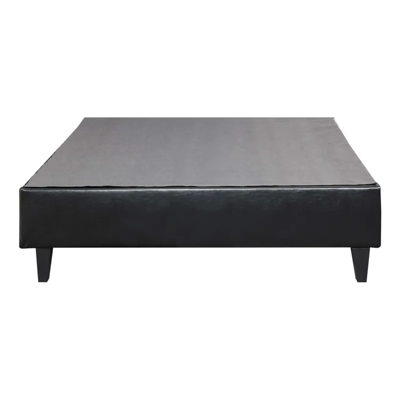 Abby Platform Full Base Bed Black PU (3A Packing)