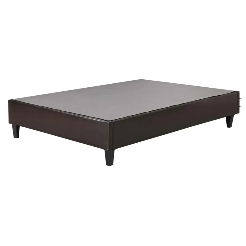 Abby Platform Full Base Bed Brown PU (3A Packing)