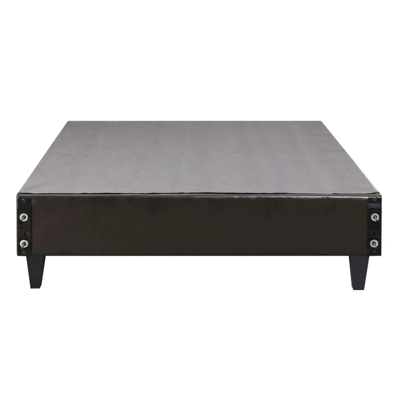 Abby Platform Full Base Bed Brown PU (3A Packing)