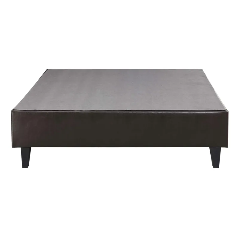 Abby Platform Full Base Bed Brown PU (3A Packing)