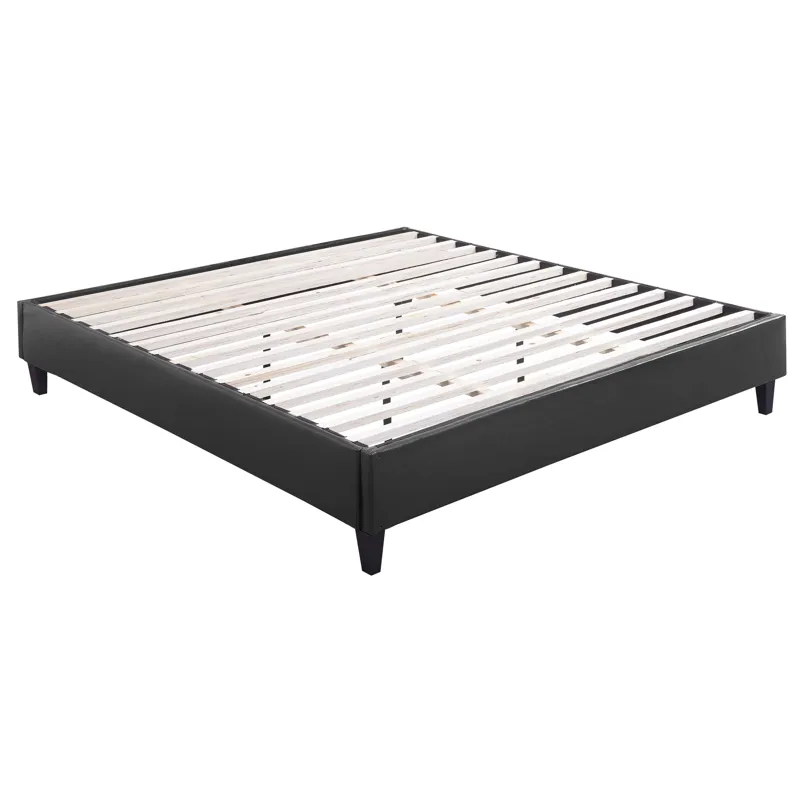 Abby Platform King Base Bed Black PU (3A Packing)