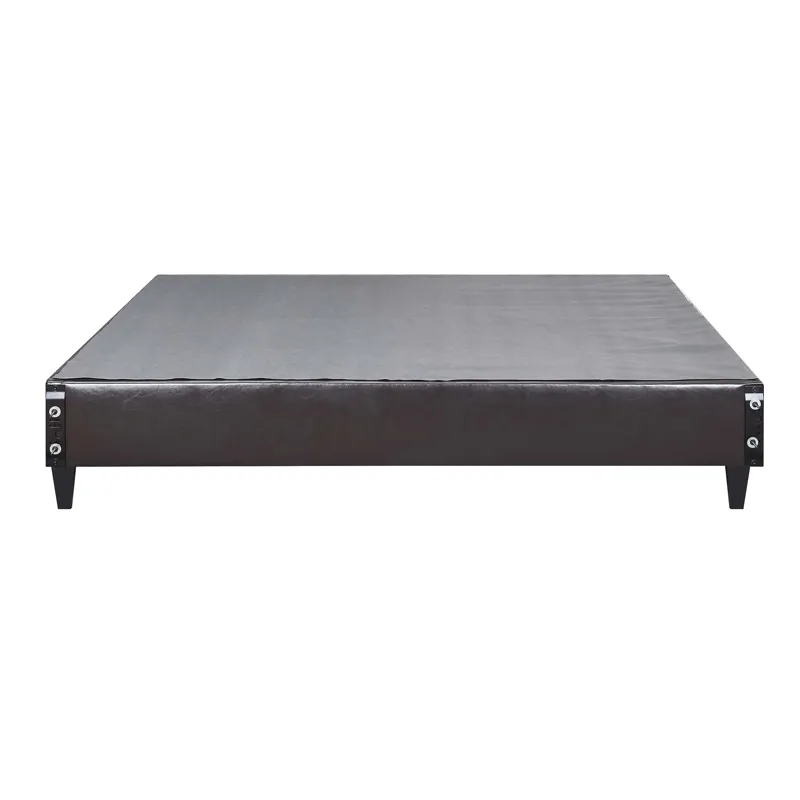Abby Platform King Base Bed Brown PU (3A Packing)