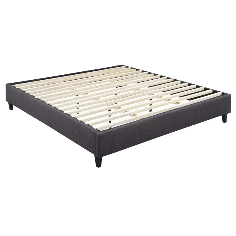 Abby Platform King Base Bed Heirloom Charcoal (3A Packing)