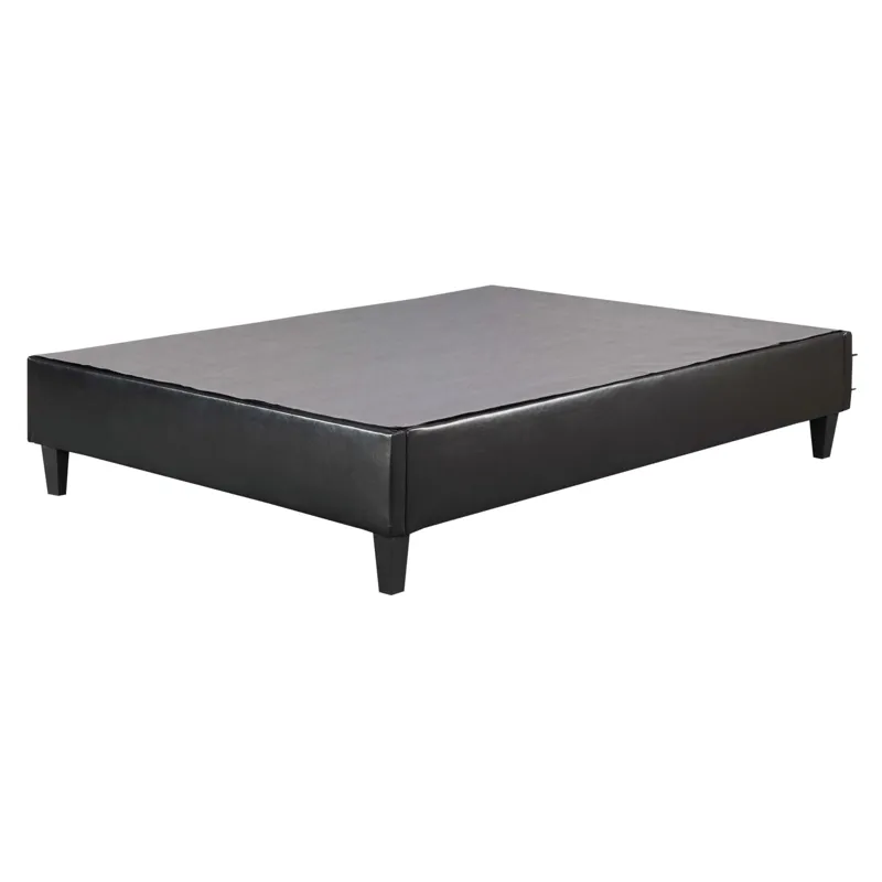 Abby Platform Queen Base Bed Black PU (3A Packing)