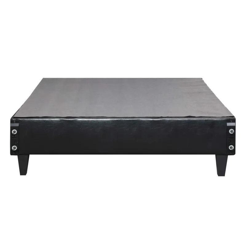 Abby Platform Queen Base Bed Black PU (3A Packing)