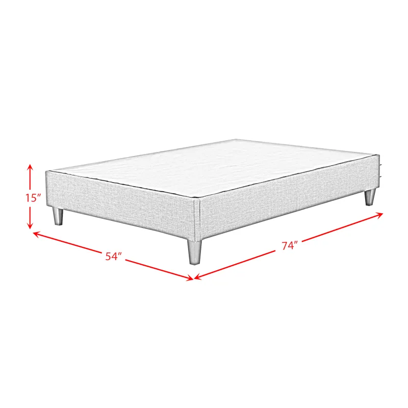 Abby Platform Full Base Bed Brown PU (3A Packing)