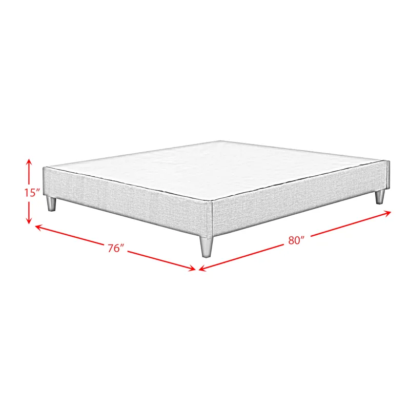 Abby Platform King Base Bed Black PU (3A Packing)