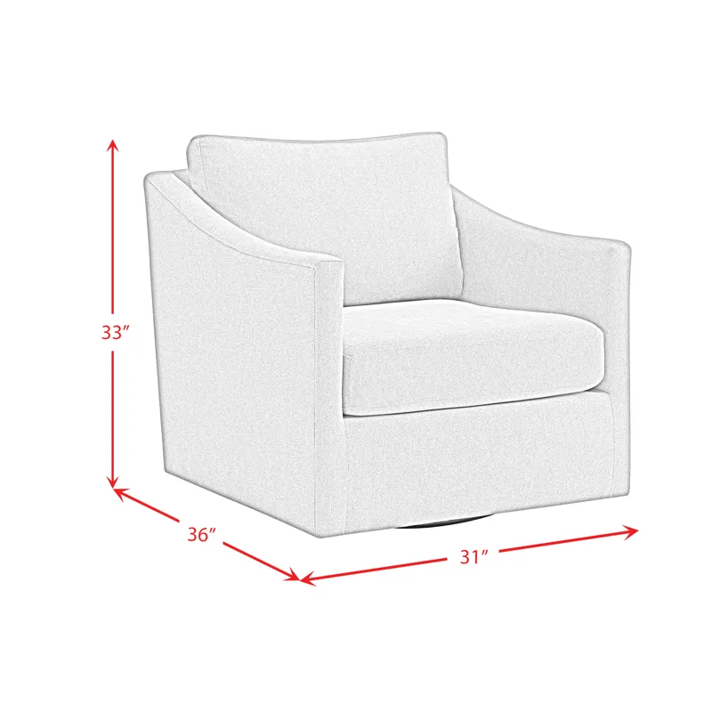 Acacia Swivel Chair in Freya Light Blue