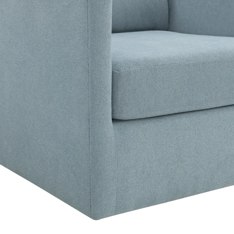 Acacia Swivel Chair in Freya Light Blue