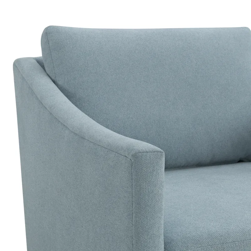 Acacia Swivel Chair in Freya Light Blue