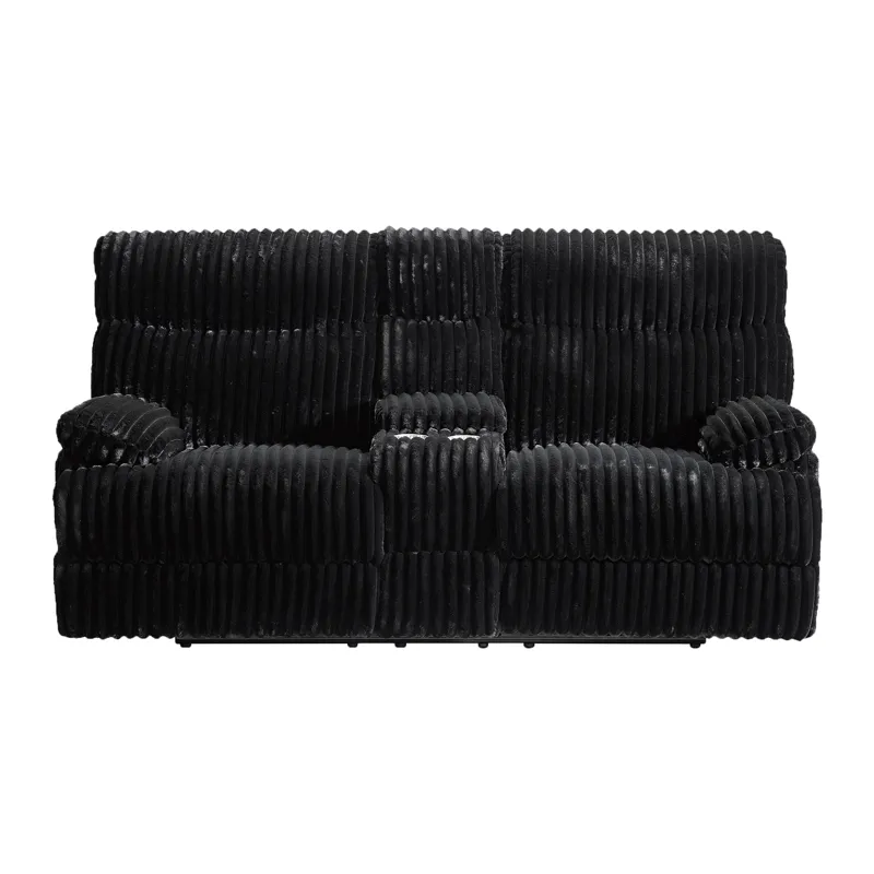 Admiral Power Motion Loveseat with Console in Masis Black