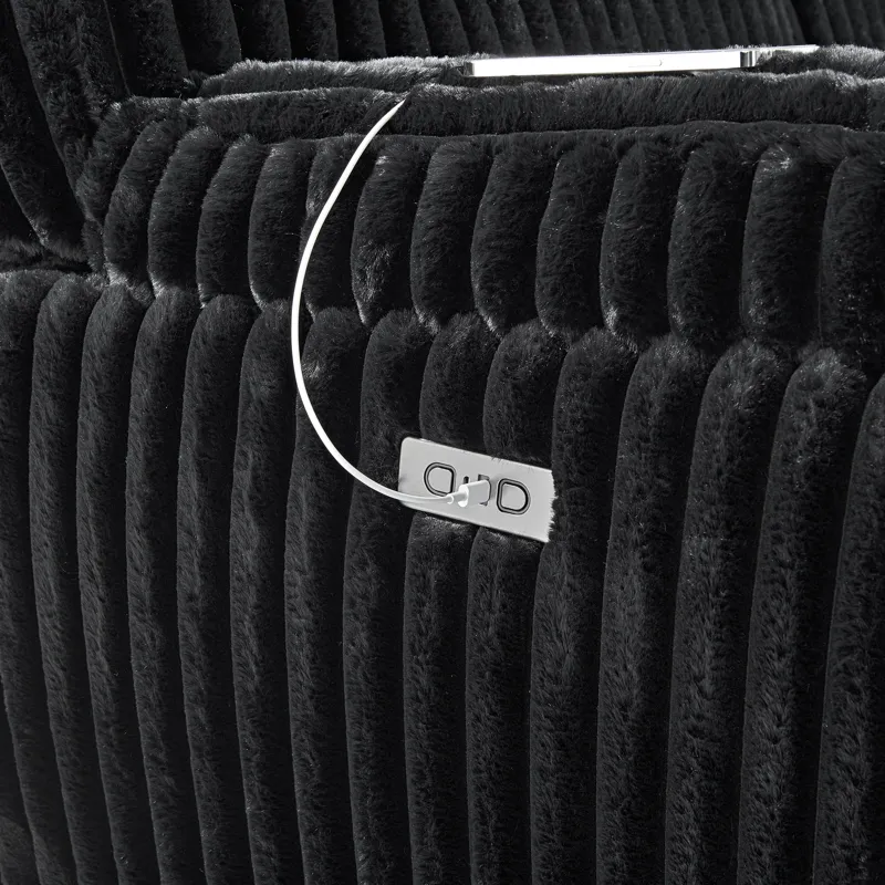 Admiral Power Motion Loveseat with Console in Masis Black