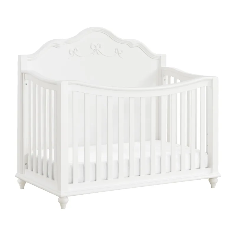 Alana Crib with Guardrails in White