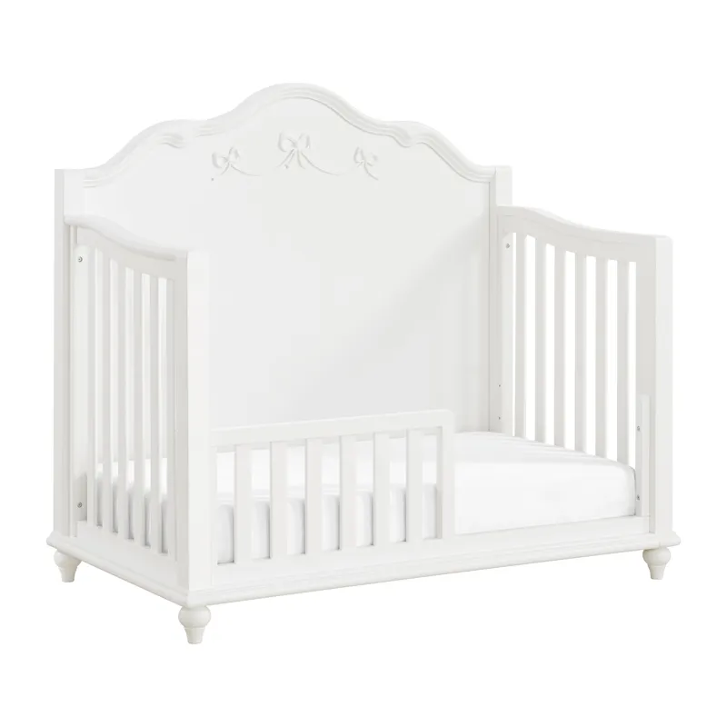 Alana Crib with Guardrails in White