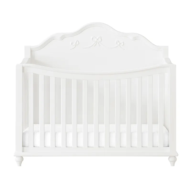 Alana Crib with Guardrails in White