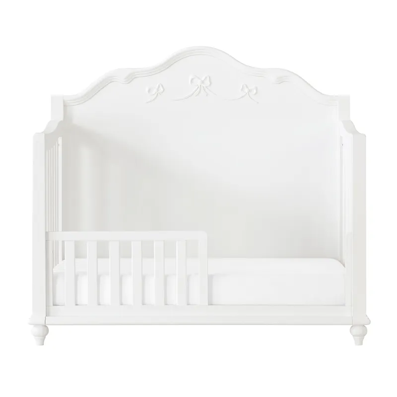 Alana Crib with Guardrails in White